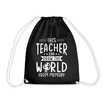 Professeur de géographie Globe de géographie - Sac de sport léger - noir - Devant