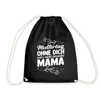 Mom Mother's Day Mom - Drawstring Bag - black - Front