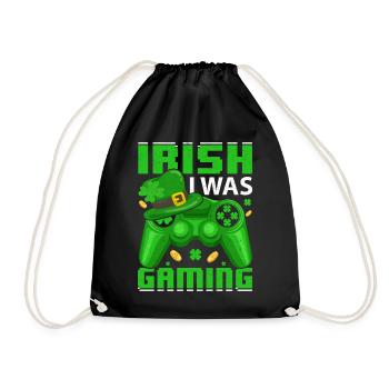 Irisch Ich spielte lustig St. Patricks Day Gamer - Turnbeutel - Schwarz - Vorne