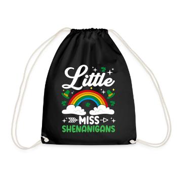 Little Miss Shenanigans Lustiger St. Patricks Day für - Turnbeutel - Schwarz - Vorne