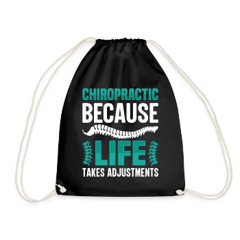 Chiropratique Drôle Physiothérapeute Colonne vertébrale - Sac de sport léger - noir - Devant