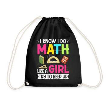 Je sais que je fais des maths comme une fille, j’essaie de suivre le rythme de l’humour - Sac de sport léger - noir - Devant