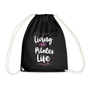 Pilates Instructor Teacher Living - Drawstring Bag - black - Front