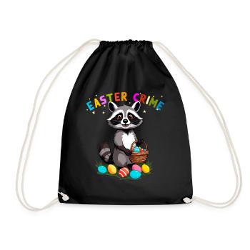 Crime de Pâques raton laveur lapin de Pâques Design - Sac de sport léger - noir - Devant