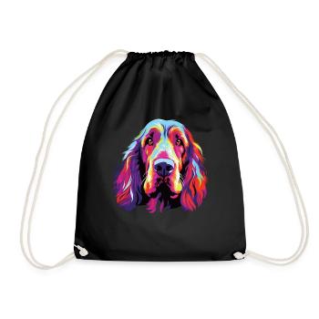 Aquarelle colorée Spinone Italiano - Sac de sport léger - noir - Devant