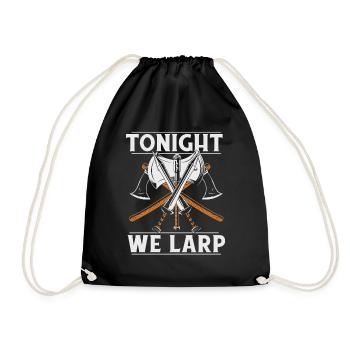 Tonight We LARP LARPing Weapons Armor Character - Drawstring Bag - black - Front