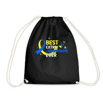 Best Extra Chromosome Ever Down Syndrome - Drawstring Bag - black - Front