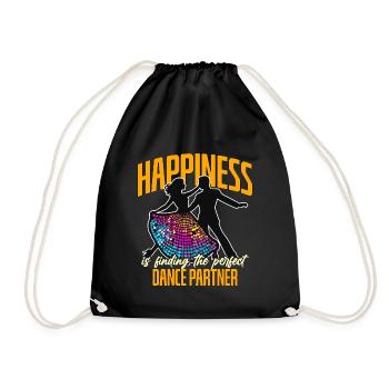 Ballroom Dance Happiness Is Finding Dance Floor - Drawstring Bag - black - Front