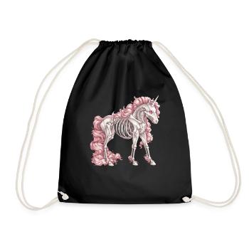 Einhorn Halloween Japanisches Einhorn - Turnbeutel - Schwarz - Vorne