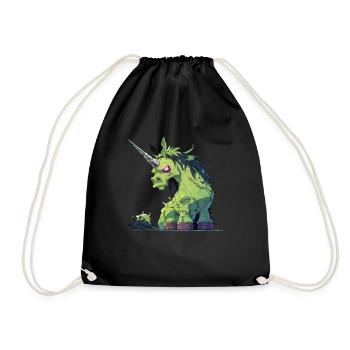 Einhorn Halloween Japanisches Einhorn - Turnbeutel - Schwarz - Vorne