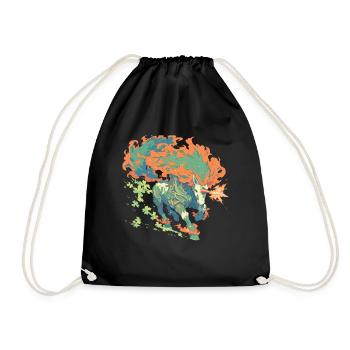 Licorne Saint-Patrick Licorne japonaise - Sac de sport léger - noir - Devant