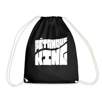 Pétanque King Kugeln für Bouler Boulespiel Boule - Turnbeutel - Schwarz - Vorne