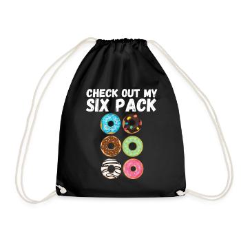Donut Six Pack Yummy Baker Cuisson Sports Drôle - Sac de sport léger - noir - Devant