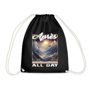 Apres All Day Ethereal Ski Dream Floating - Drawstring Bag - black - Front