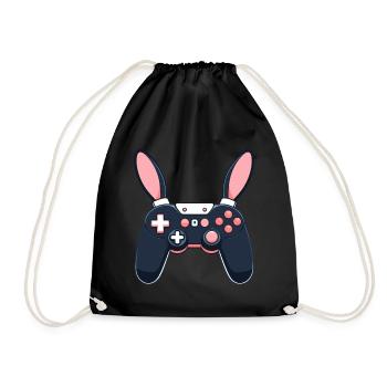 Lapin de Pâques Gamer et Design de streetwear de jeu - Sac de sport léger - noir - Devant