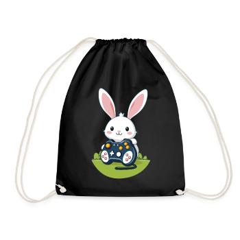 Lapin de Pâques Gamer et Design de streetwear de jeu - Sac de sport léger - noir - Devant