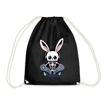 Lapin de Pâques Gamer Gaming Streetwear Iconique - Sac de sport léger - noir - Devant