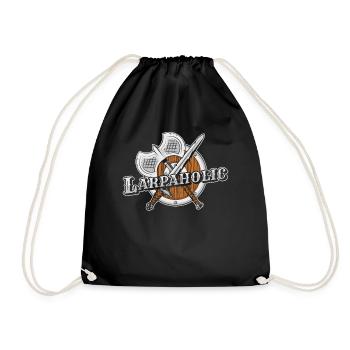 Larpaholic LARPing Armor Weapons Character LARP - Drawstring Bag - black - Front