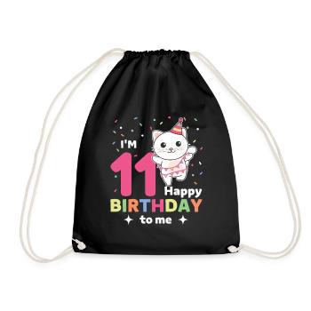 Chat pour les 11 ans pour les enfants de onze ans - Sac de sport léger - noir - Devant