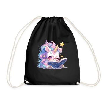 Licorne Kawaii Japonais - Sac de sport léger - noir - Devant