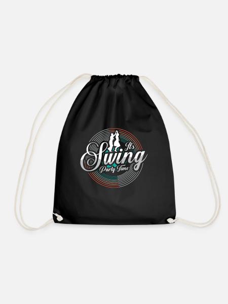Swing Dance It's Swing Party Time Ballroom Dance - Turnbeutel - Schwarz
