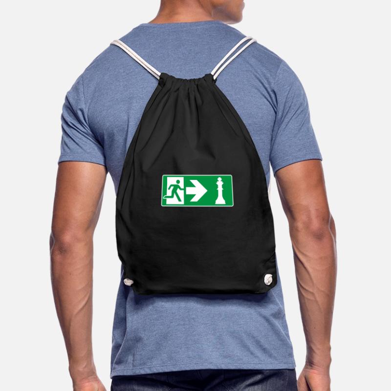 Emergency Exit Chess Chess Player Drawstring Bag