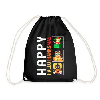 Chemise de vacances, joyeux Hallothanksmas Tee, cadeau pour - Sac de sport léger - noir - Devant