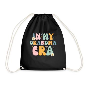 À l’époque de ma grand-mère - Fête des mères groovy - Sac de sport léger - noir - Devant