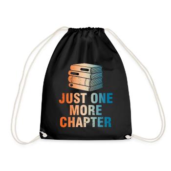 Just one more chapter for bookworms - Drawstring Bag - black - Front