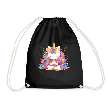 Licorne Kawaii Japonais - Sac de sport léger - noir - Devant