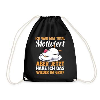 Autrefois, j’étais des poules totalement motivées - Sac de sport léger - noir - Devant