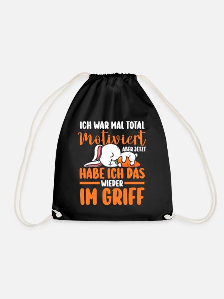 J’avais l’habitude d’être un lapin totalement motivé - Sac de sport léger - noir