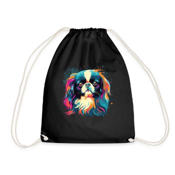 Watercolors Colorful Chin Water - Drawstring Bag - black - Front