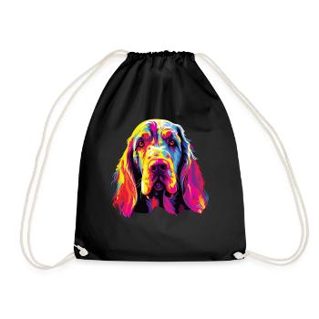 Aquarelle colorée Spinone Italiano - Sac de sport léger - noir - Devant
