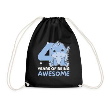 Dino pour les enfants de 4 ans - Sac de sport léger - noir - Devant