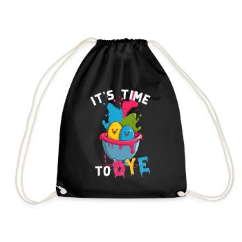 Funny Saying Colorful Egg Colors for Easter Artist - Drawstring Bag - black - Front