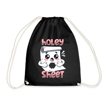 Holey Sheet - Drawstring Bag - black - Front