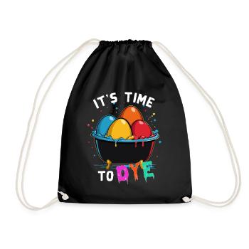Drôle d’oeuf teinture artiste couleurs pour Pâques - Sac de sport léger - noir - Devant
