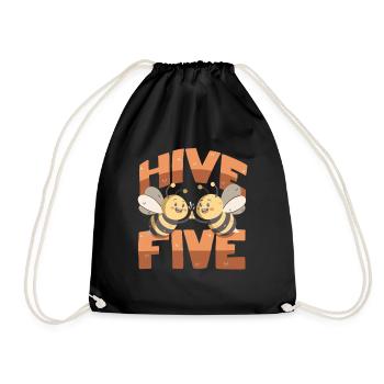 Hive Five - Drawstring Bag - black - Front