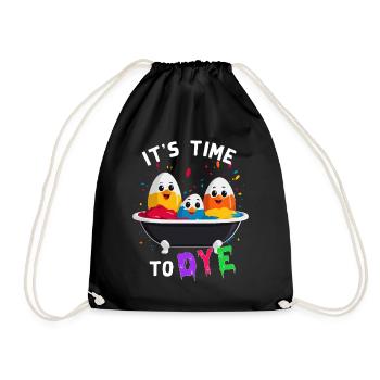 Egg Colors Humor Colorful Artist Funny Easter - Drawstring Bag - black - Front