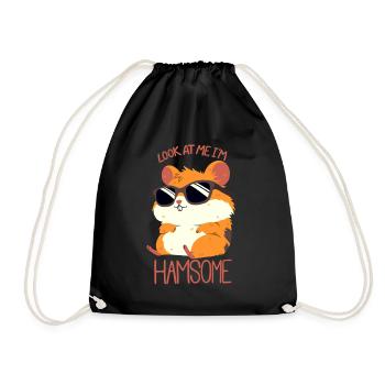 Hamsome Hamster - Sac de sport léger - noir - Devant