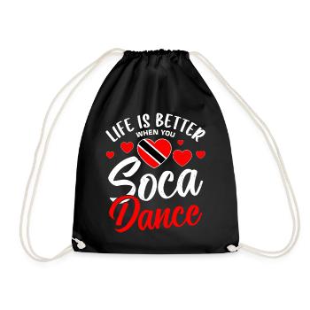Soca Tanz Trinidad Tobago - Turnbeutel - Schwarz - Vorne