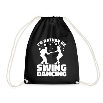 Lindy Hop Tänzer Swing Tanzpaar Swing Dance - Turnbeutel - Schwarz - Vorne