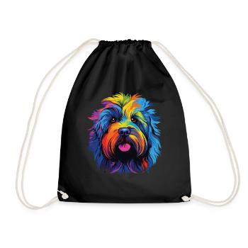 Aquarelle colorée Puli - Sac de sport léger - noir - Devant