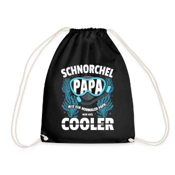 Schnorcheln Schnorchler Taucher Tauchen Schnorchel - Turnbeutel - Schwarz - Vorne