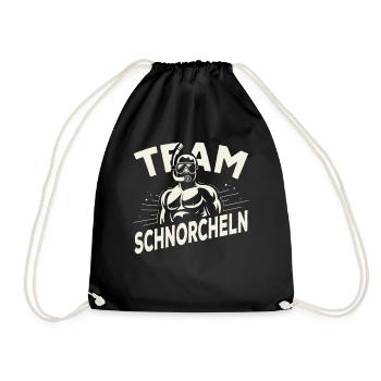Schnorcheln Schnorchler Taucher Tauchen Schnorchel - Turnbeutel - Schwarz - Vorne