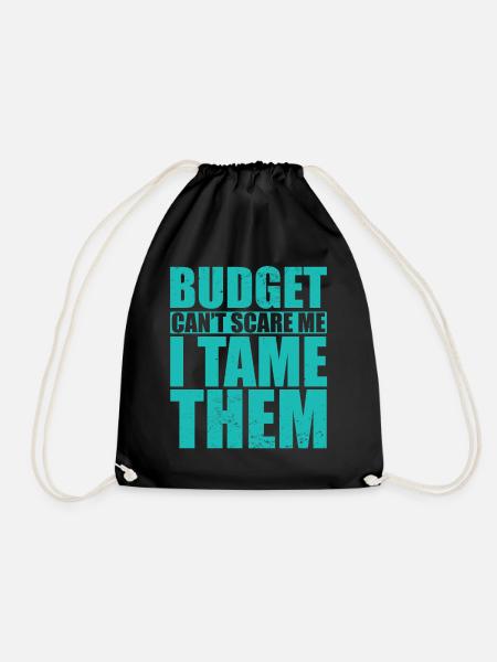 Budget Kann Mich Nicht Erschrecken - Turnbeutel - Schwarz