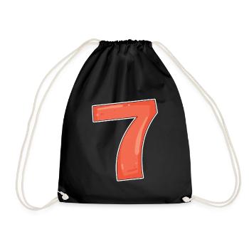 7 - Turnbeutel - Schwarz - Vorne
