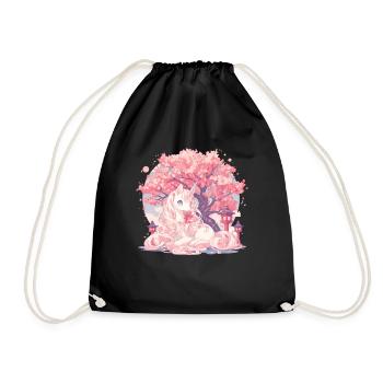 Licorne Kawaii Japonais - Sac de sport léger - noir - Devant