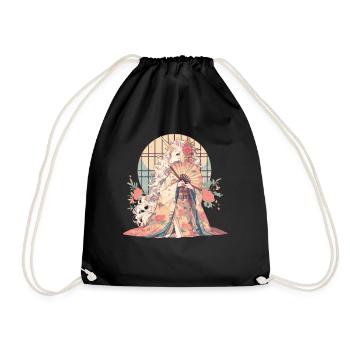 Licorne Kawaii Japonais - Sac de sport léger - noir - Devant